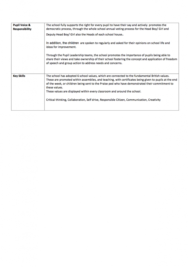 British values policy 2